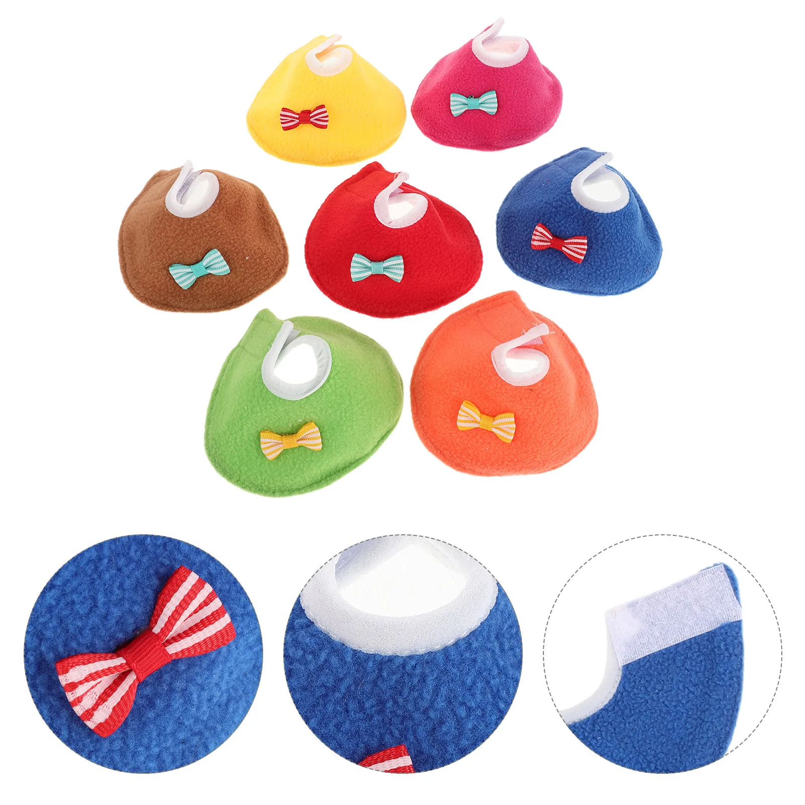 

7Pcs Pet Protection Collar for Parrots Anti-Bite Elizabethan Recovery Cone Bird Windproof Cape Plucking Prevention