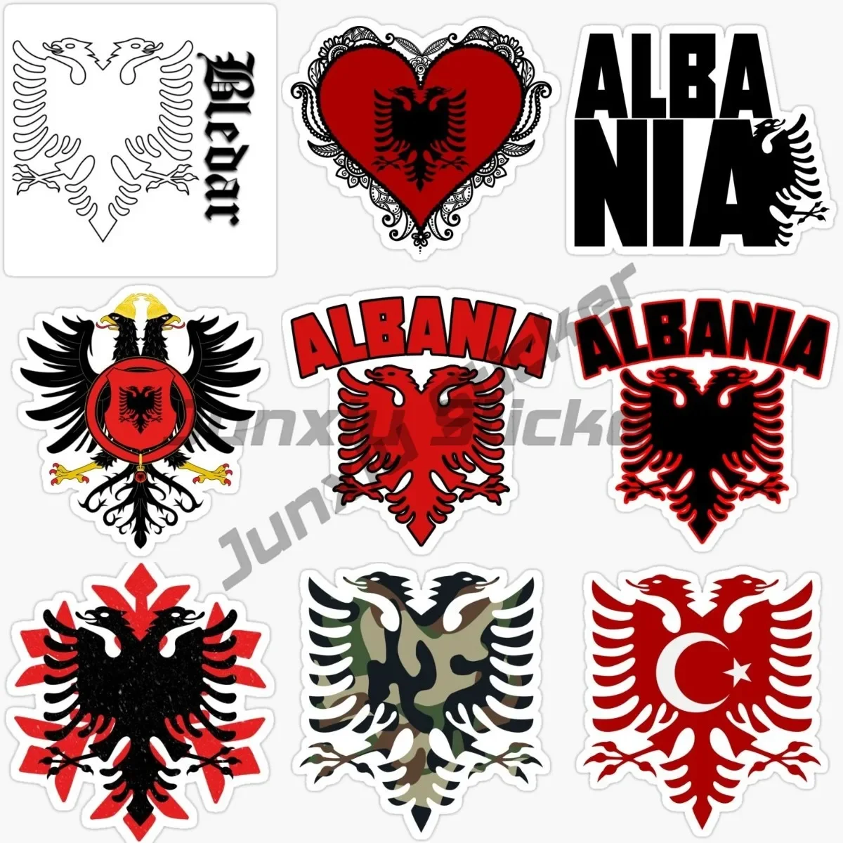 

Albania Double Headed Eagle Car Stickers Dash Cam Type Tumbler Motorcycle Electric Bicycle Decor Decal