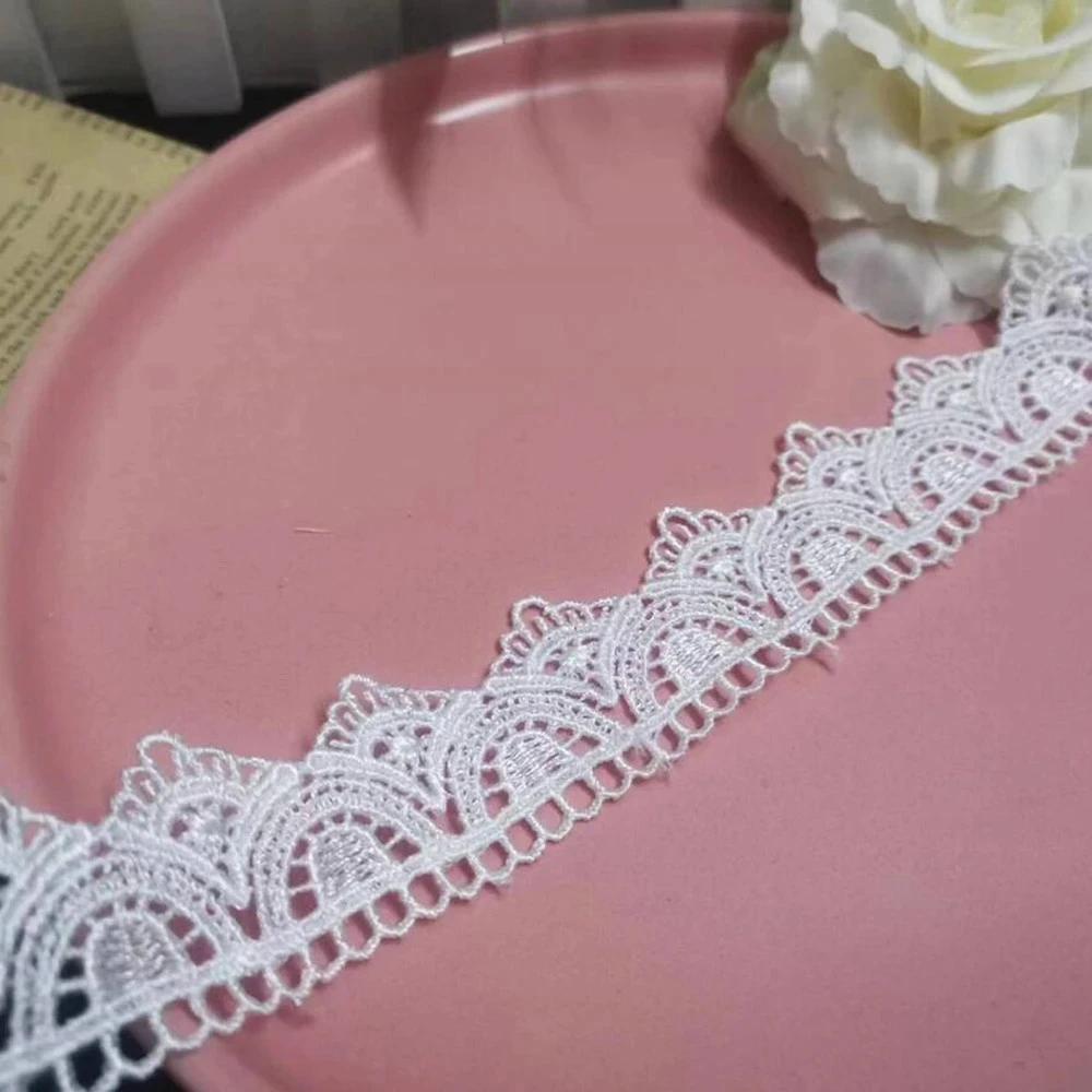 1Yards High Quality Lace Fabric Curtain Guipure 2.9cm Lace Embroidery Lace Ribbon Sewing Wedding Clothing Collar encajes QW14