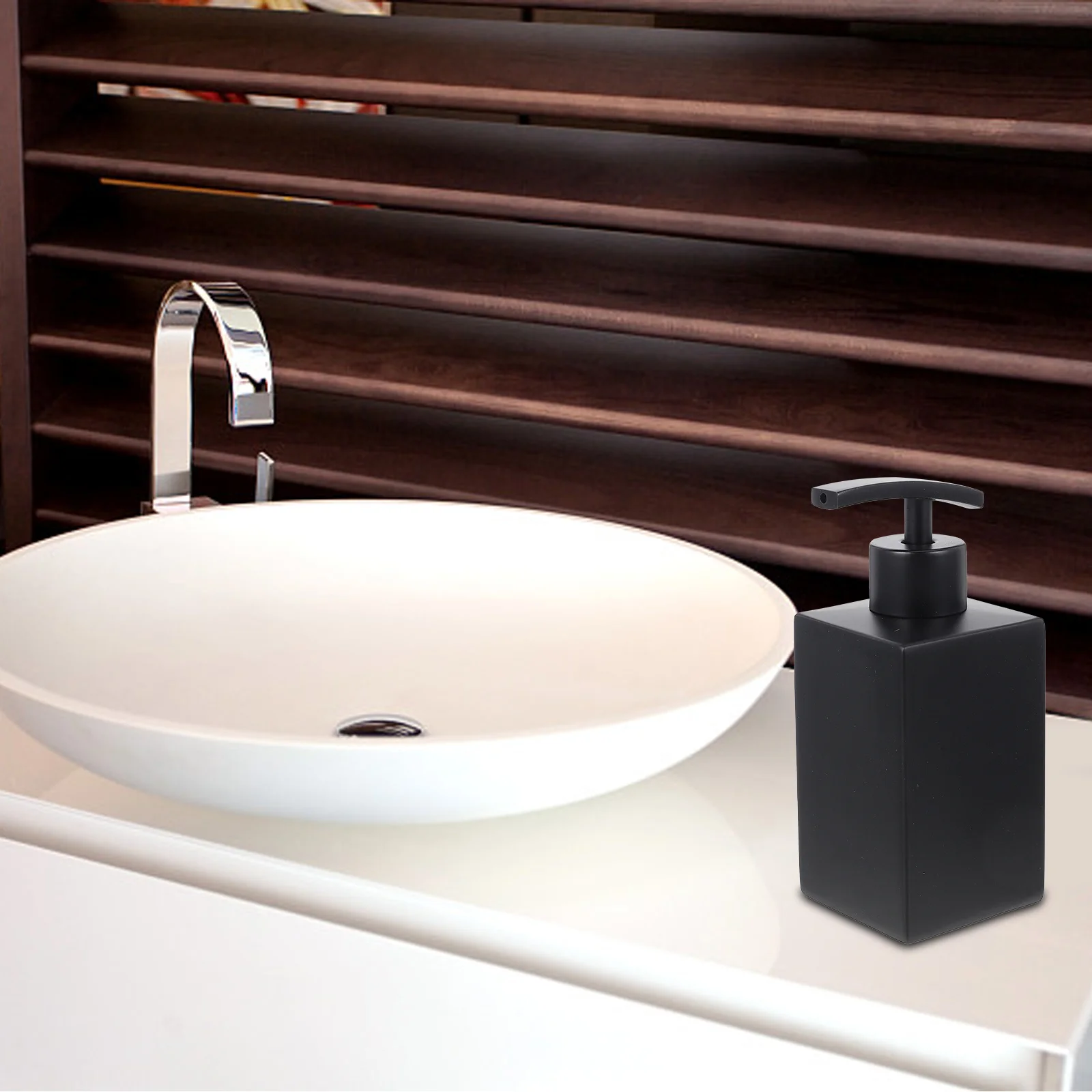 Countertop Bottle 400Ml Reusable Shampoo Dispenser for Lotion Hand Wash Face Cleanser Bathroom Shower Organizer