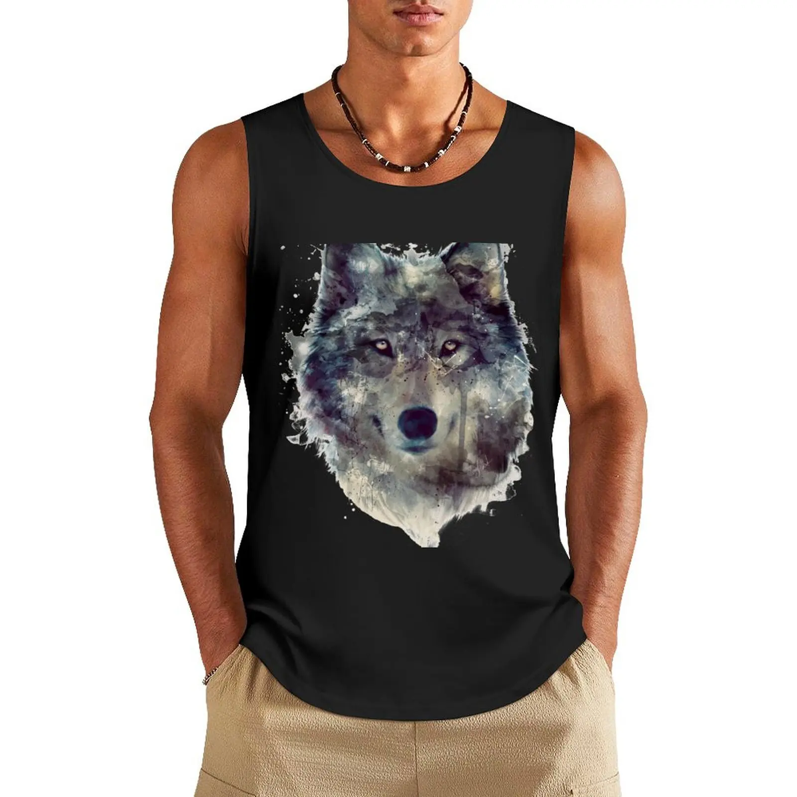 

Wolf // Persevere Tank Top Man clothes for gym clothes for men T-shirt for fitness