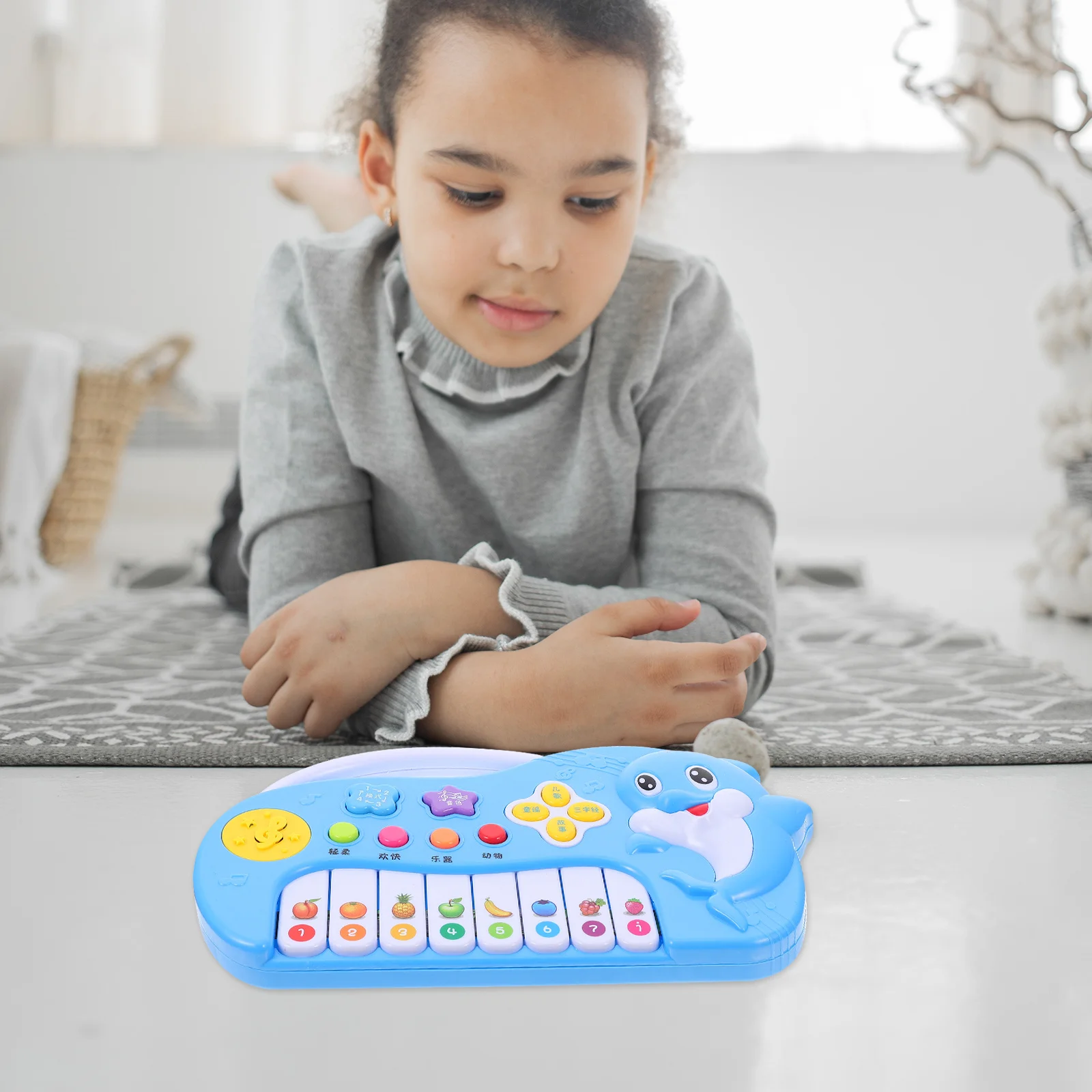 التعليم المبكر الإلكتروني دولفين الجهاز لوحة المفاتيح الموسيقى الكهربائية أداة البيانو التعليمية التعلم اللعب