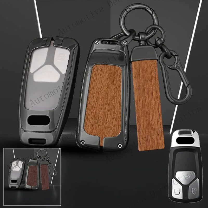 Z+ Zinc Alloy TPU Car Key Fob Case Cover For Audi A4 S4 RS4 A5 Q5 S5 SQ5 Q5L Q7 TT