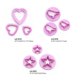3pcs Small Bird Star Heart Polymer Clay Cutter For Jewelry Making DIY Earring Mini Cutting Mold Pottery Ceramic cookie Cutter