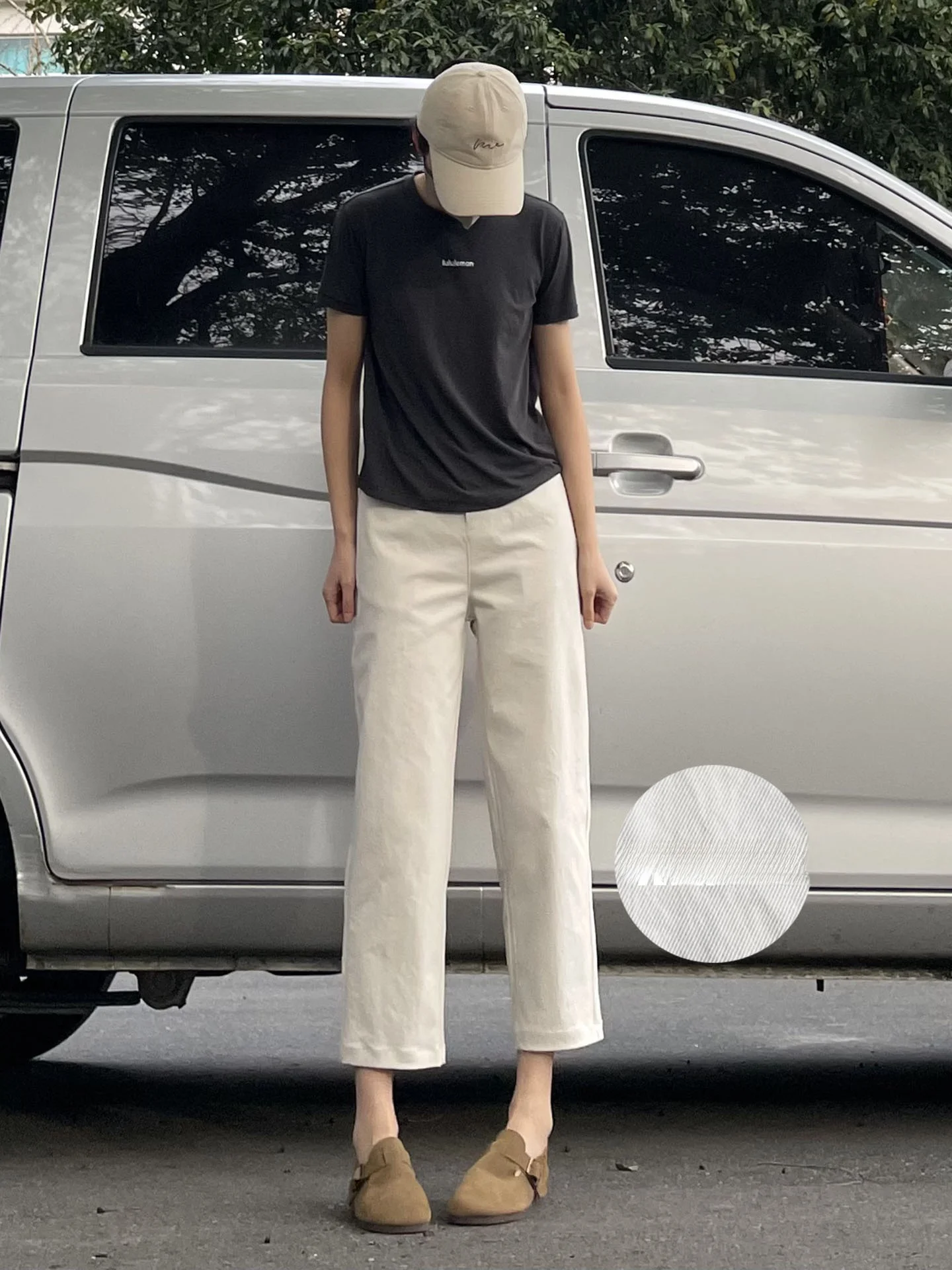 

Укороченные прямые джинсы для похудения с эластичным поясом, маленький размер, женские, весна-лето, новинка, цвет молочный абрикос, повседневные, трендовые