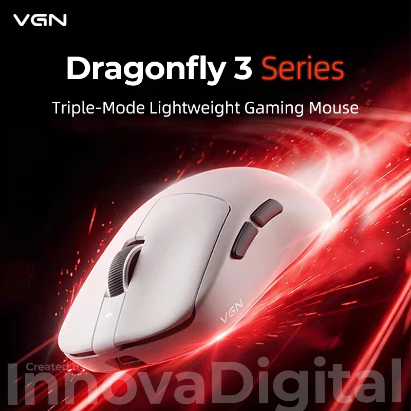 VGN Dragonfly 3 Master Plus Pro MAX Wireless Gaming Mouse Tri-Mode SuperLight Rechargeable Series Esports FPS Mice Bluetooth SE