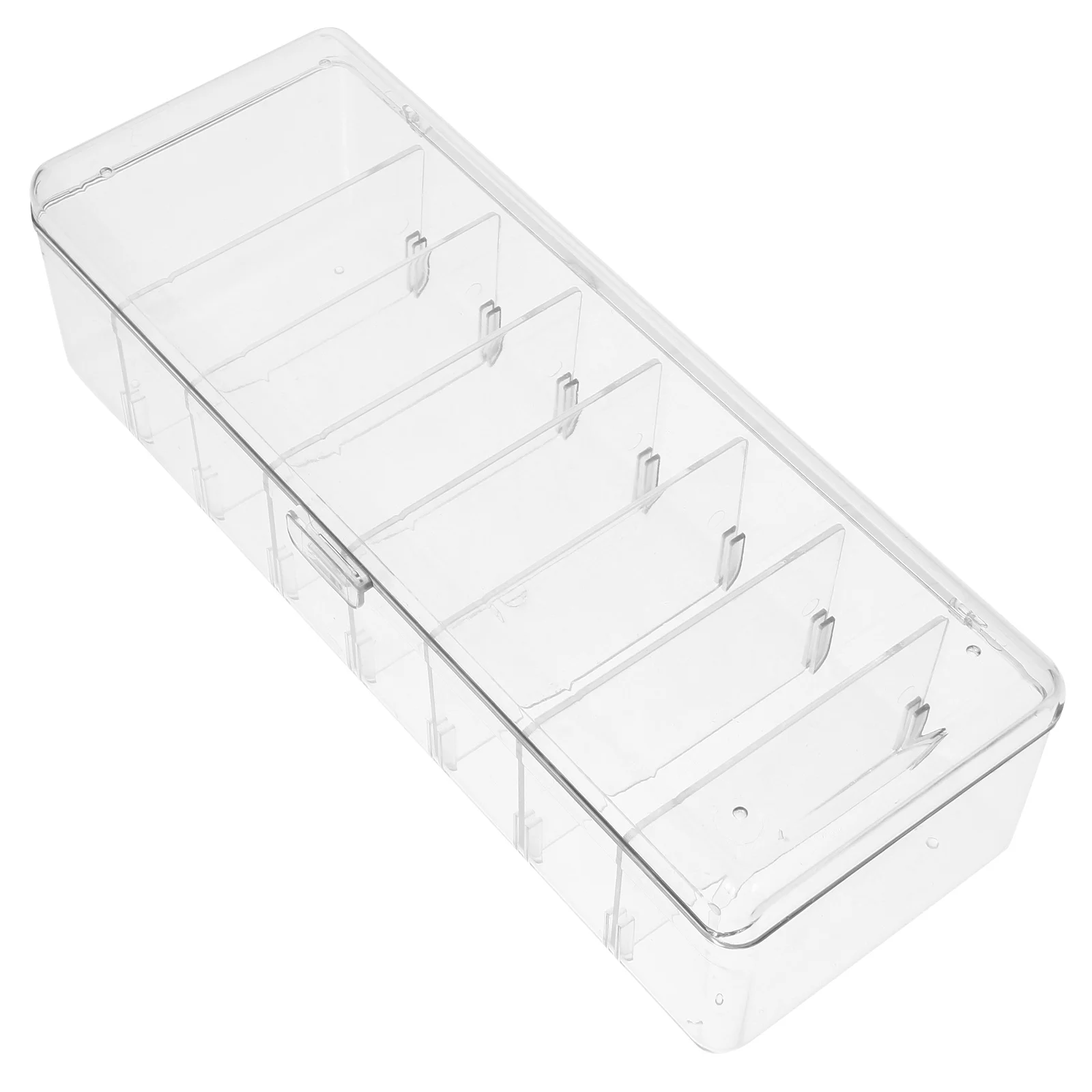Data Cable Box Detachable Compartments Clear Lid For Office Desk Cord Organizer Storage Solution Cable Storage Box