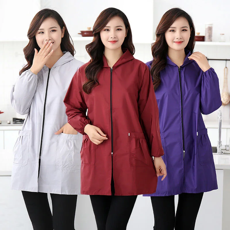

Pet Grooming Uniforms Long Sleeve Pet Groomer Waterproof Work Clothes Beauty Salon Smocks Barber Shop Non-sticky Hair Gown Y1106