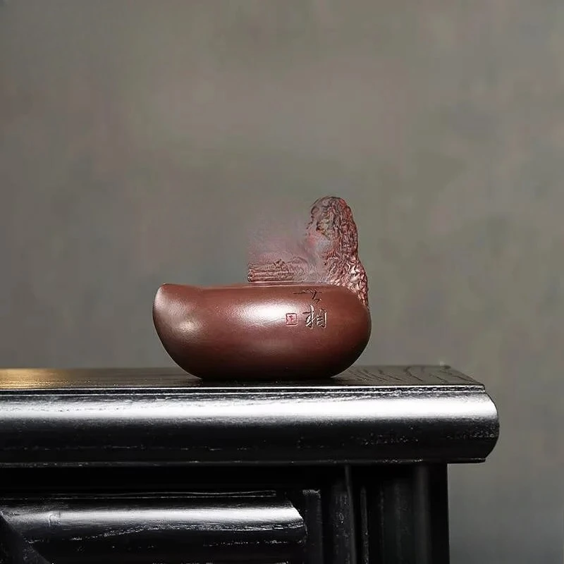 

200ml Handmade Yixing Purple Clay Teapots Handmade Pot Raw Ore Purple Mud Kettle Chinese Zisha Tea Set Cha Collection Drinkware