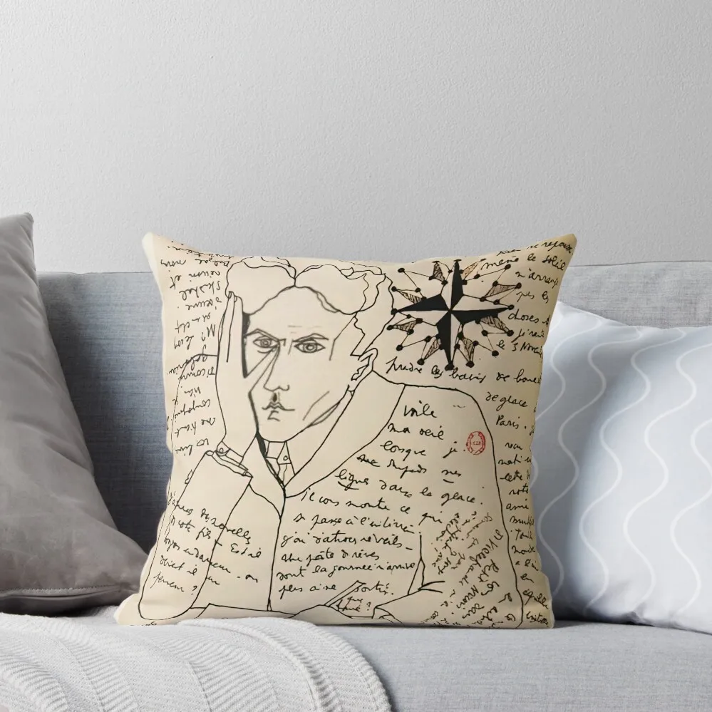 

jean cocteau artwork Throw Pillow New year luxury sofa pillows sleeping pillows Luxury Pillow Cover pillow