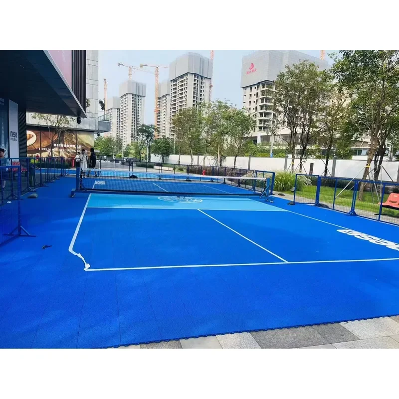 Portable Aluminum Pickleball Net System with Posts Outdoor Tennis Volleyball Badminton Court Equipment Adjustable Pole Set