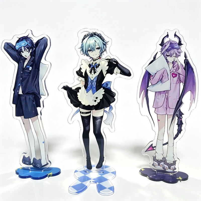 3Pcs/Lot Scaramouche Lohen Durin Acrylic Stand Figure Cute Game Character Desk Display Ornament Home Bedroom Decor