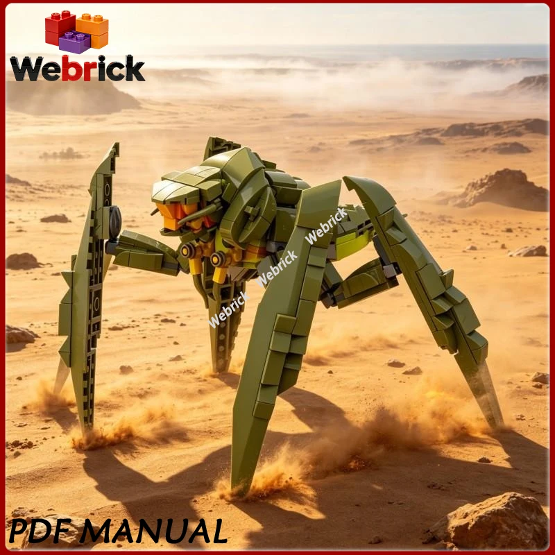 

Toxic Acid Giant Bug MOC Bricks Set Armored Extraterrestrial Monster DIY Educational Assembly Hobby Toy