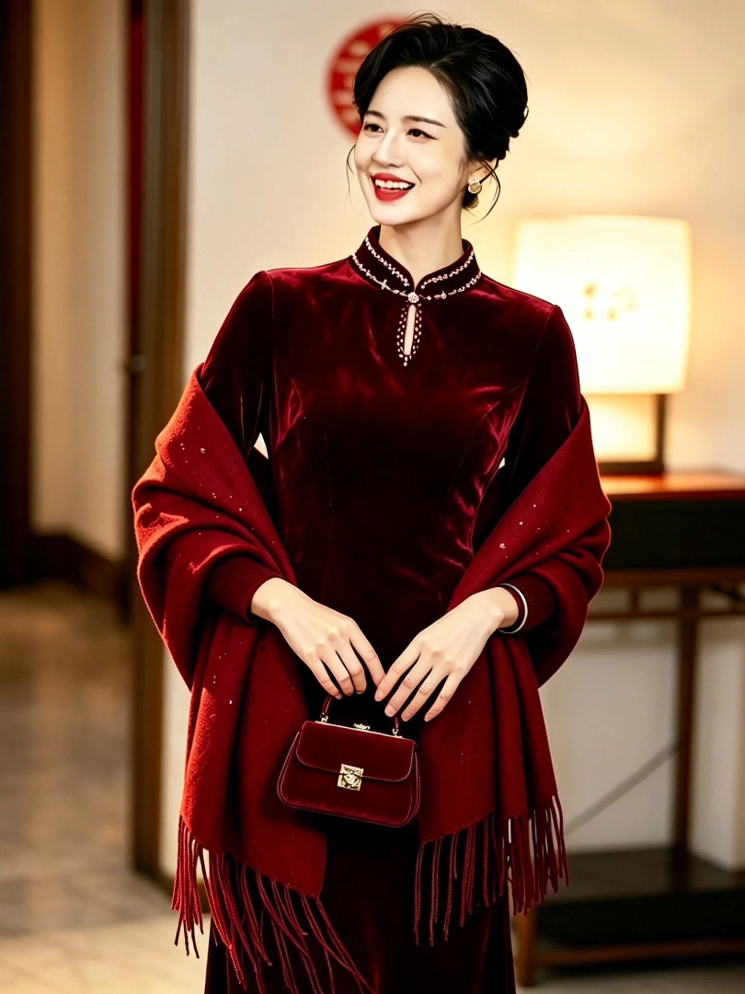 wine-red-shawl-wedding-outerwear-fashionable-elegant-autumn-winter-warm-ladies'-long-rectangle-chinese-style-versatile-accessory