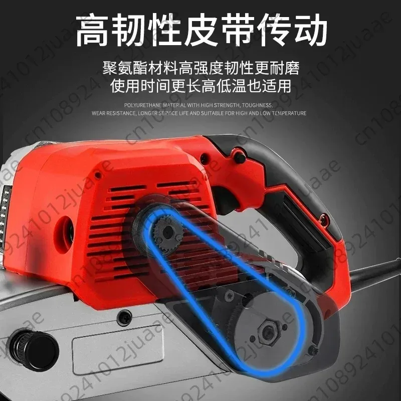 Portable 4-inch belt sander, high-power belt sander, household sandpaper machine for woodworking