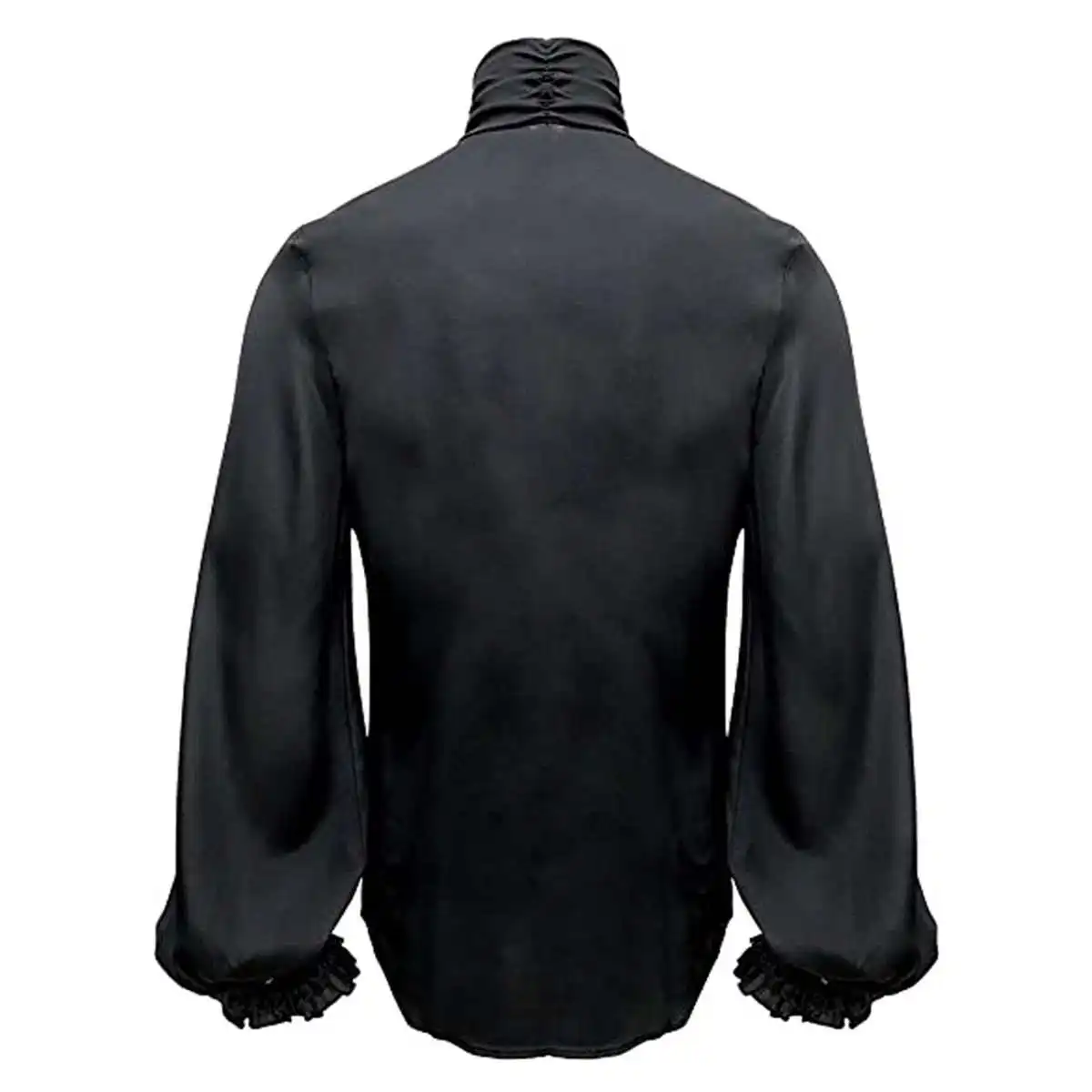 

Long Sve Stand Collar Ruffled irt Floral Lace Hemline Men's Stand Fit Cotton Sunscreen Treaent Breathable Youth Fas...