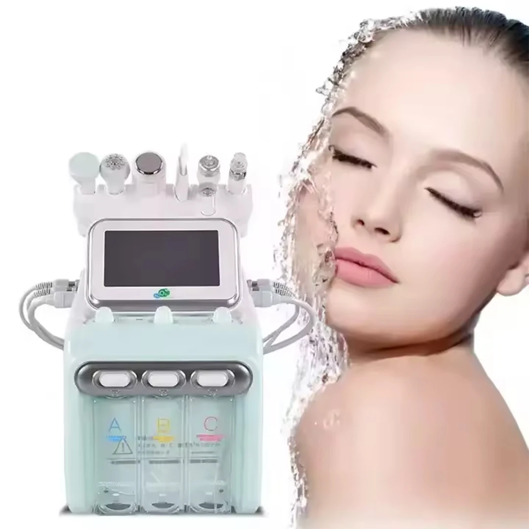 Gezichtsreiniging Microdermabrasie Schoonheidsmachine 6 In 1Water Zuurstof Huidverzorgingssalon Aqua Peeling Apparaten Face Lifting