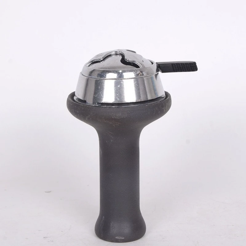 2Pcs Oblako‑Style Black Ceramic Shisha Hookah Bowl Large Medium Hole Tobacco Water Pipe Spare Parts