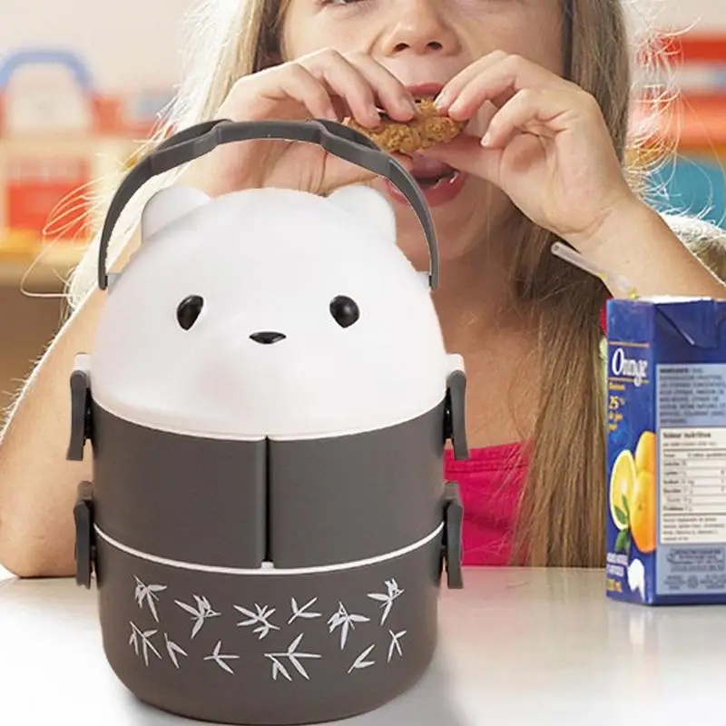 Bento Lunchbox For Kids Cute Bear Leakproof Lunch Containers For Hot Food Thermos Lunch Box Thermal Boxes Kitchen Gadget