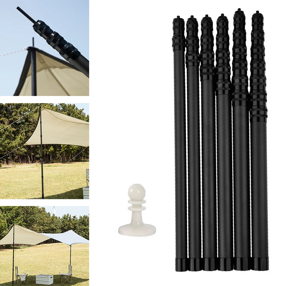 

Canopy Pole 1.35/1.7/2/2.3/2.6/2.85m 3K Carbon Fiber Lightweight Portable Adjustable Awning Rod Outdoor Tent Pole Replace Parts