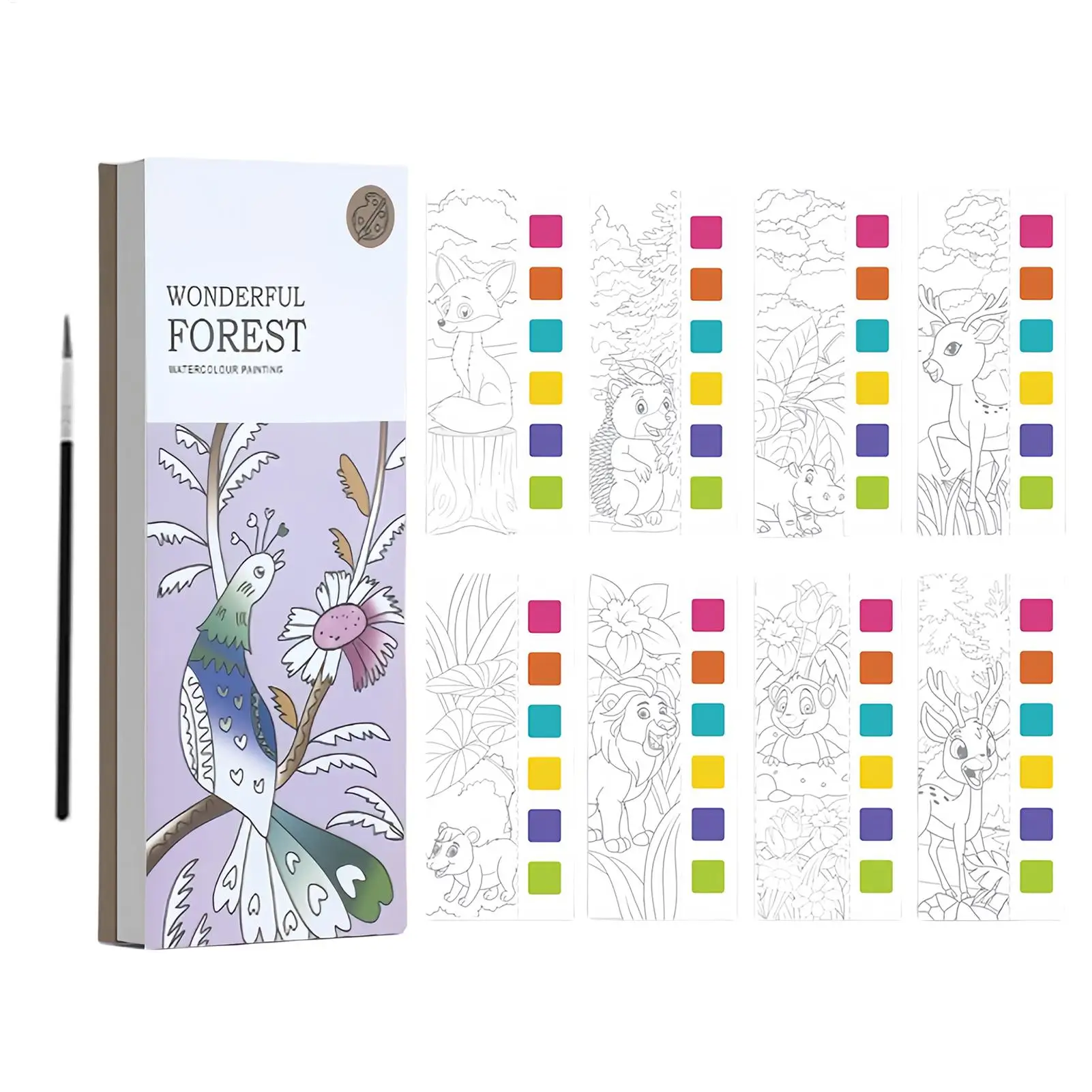 Aquarela papel para colorir sketchbook portátil almofada de papel sketchbook para pintura desenho crianças casa ao ar livre atividades criativas