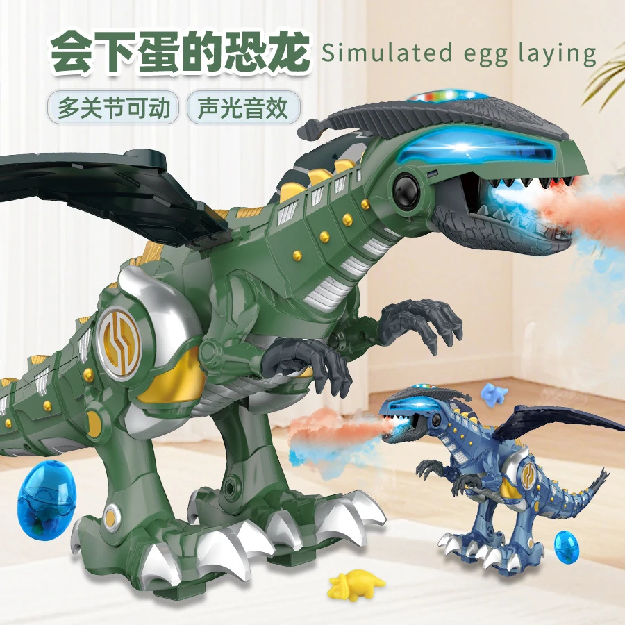 Grote mechanische spray elektrische eierleggende dinosaurus simulatie wandelen kinderen jongen speelgoed cadeau