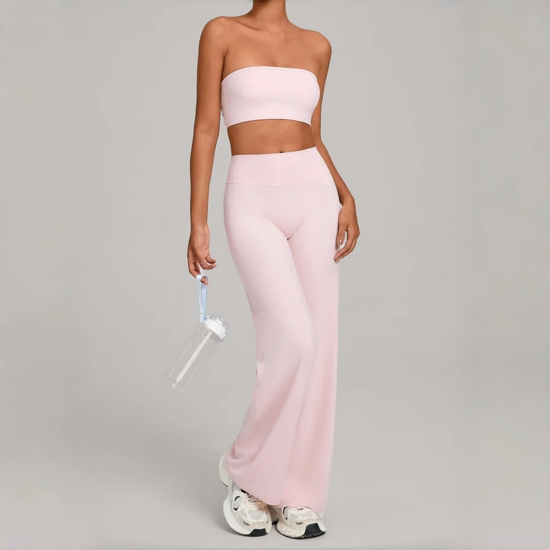 

Обтягивающий спортивный бюстгальтер телесного цвета, комплект брюк с открытой спиной, высокая талия, подтяжка бедер, нагрудник, комплект для йоги, одежда для бега на открытом воздухе, тренировочная одежда, спортивная одежда для спортзала