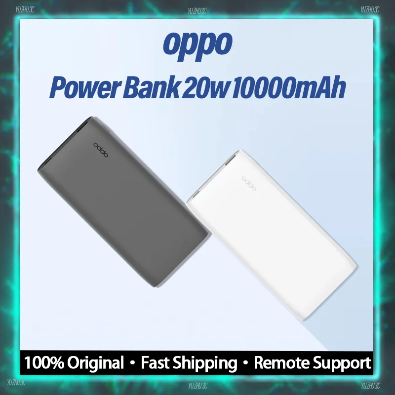 

OPPO Portable Power Bank 10000mAh Long Life Battery 20W Max Output 18W Input 3C Certification Support 5V3A 9V2A PD QC Apple 2.4