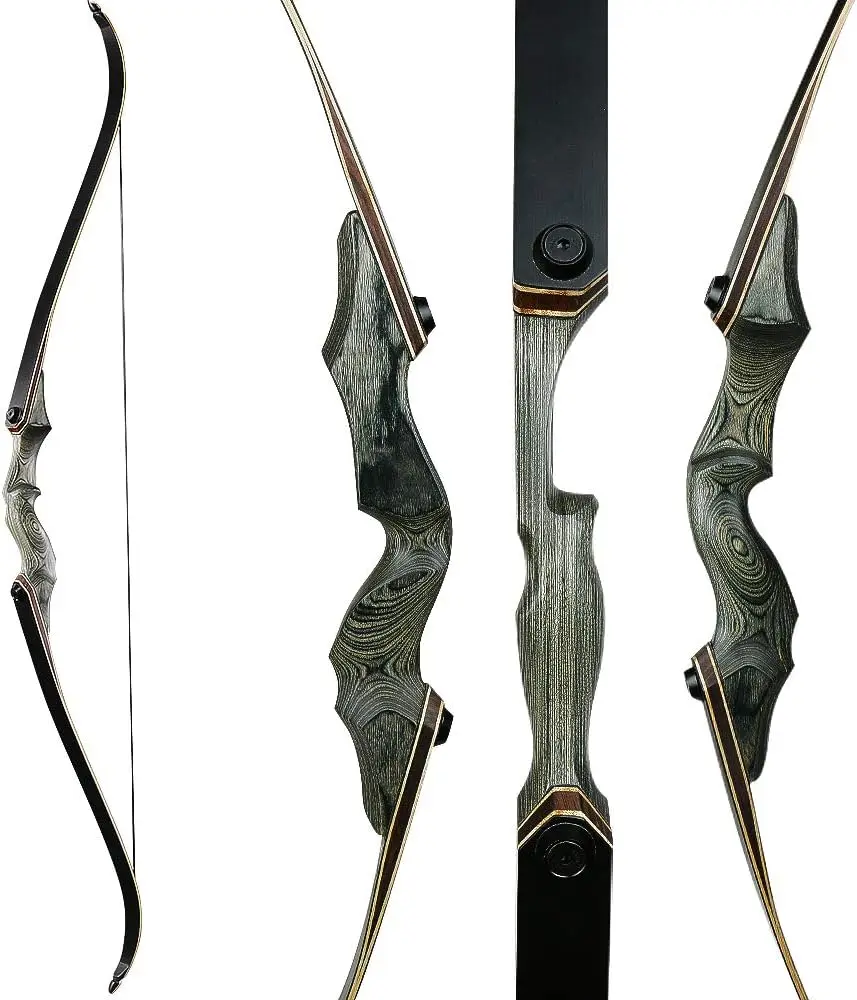 Archery Takedown Recurve Bow 60inch Right Handed Riser Bow for Hunting Target Shooting 30-50Lbs Hunting Target Practice Adults