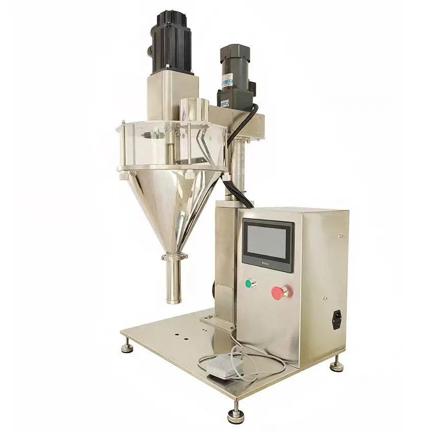 JH1-500G Automatic PLC Powder Filling Machine for Pouch & Bags Packaging High Accuracy Coffee/Milk/Seasoning Filler