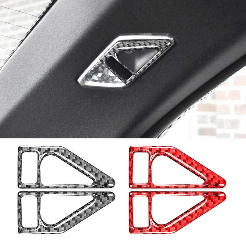 

For BMW 3 Series E46 1997-2004 Car Rear Reading Light Lamp Decoration Stickers 2pcs Carbon fiber Auto Interior Accessories