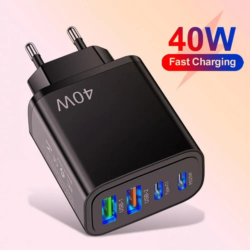 Multi-port Charger Low Power Consumption Charger High-efficiency 40w 4-port Charger Fast Charging Multi-protection Low Power