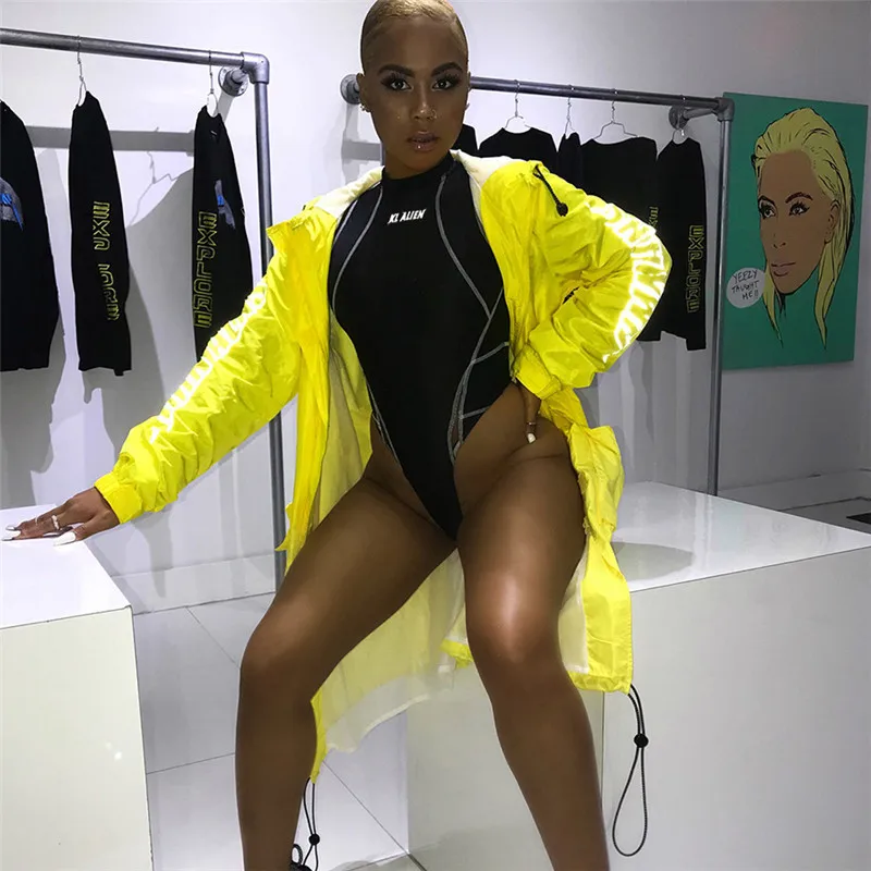 

JHJNNibber Mesh Patchwork Letter Print Bodysuits Women Full Sleeve Turtleneck Biker New Fashion Female Top Street Casual Rompers