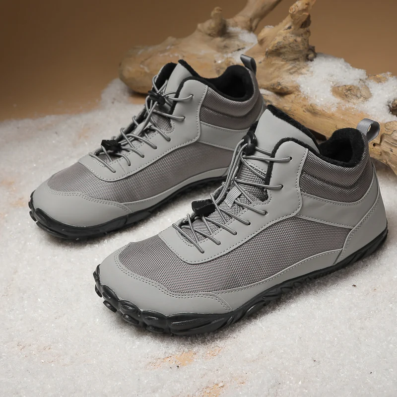 Scarpe da ginnastica invernali calde da donna da uomo Stivali da neve traspiranti antiscivolo impermeabili a piedi nudi Scarpe da trekking da