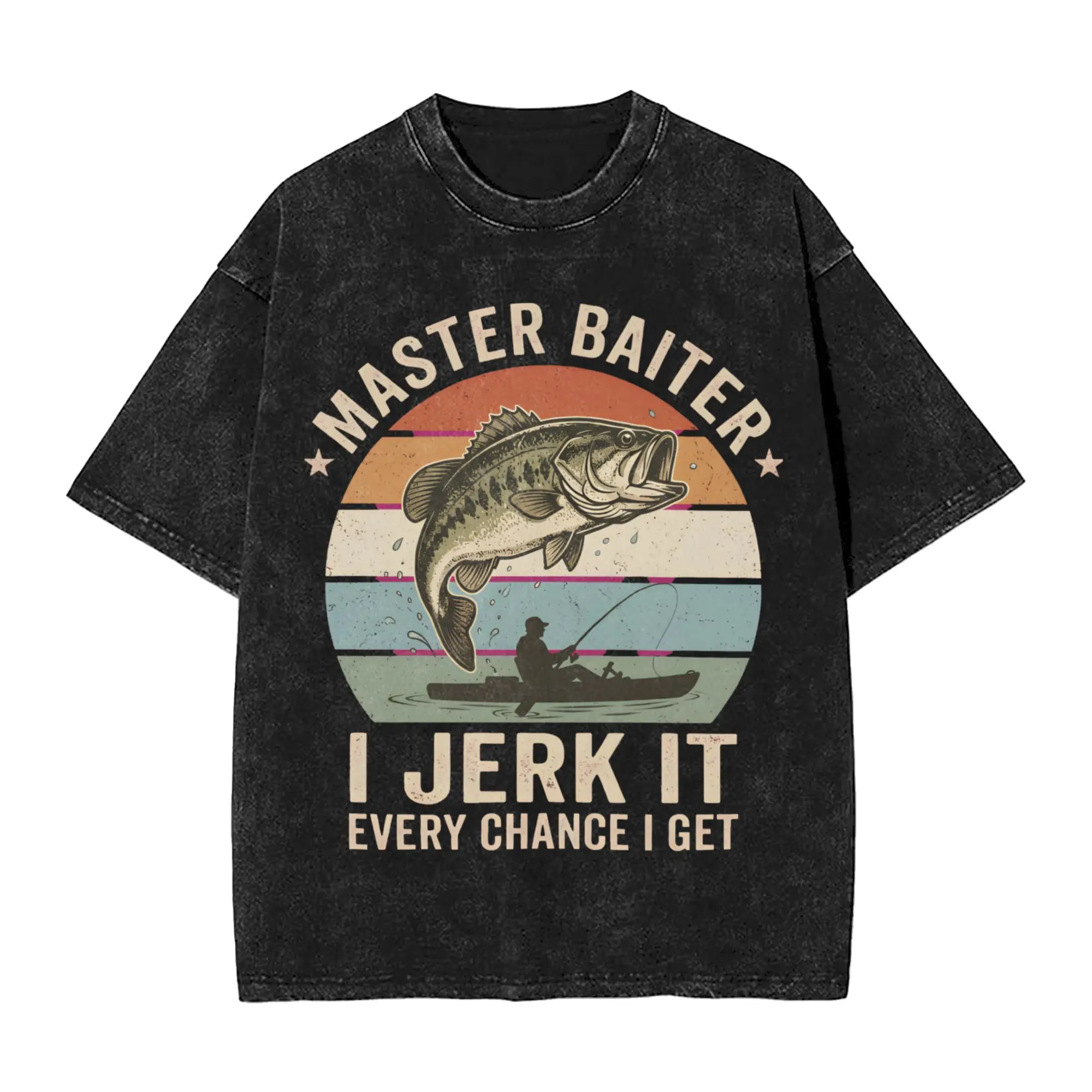 Dad Grandpa T-Shirt Master Baiter Kayak Fishing  Fashion T Shirts Short Sleeve Y2K Basic Tshirt Summer Cotton O-Neck Big Size
