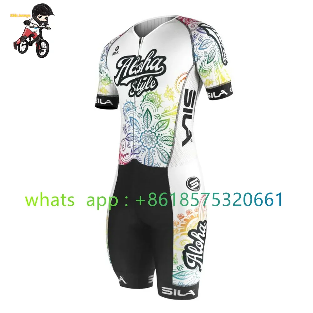 Sila Kids Cycling Skating Suit Inline Skate Speed Skating Short Sleeve Racing Set Ciclismo Children's Fast Skating Clothing 2023