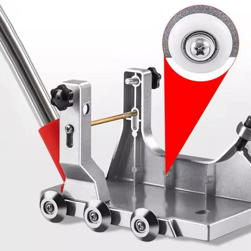 Multi-functional And Portable Bracket Six-wheel Auxiliary Parking Space Slot And Seam Cleaning Tool Beautify Angle Grinder