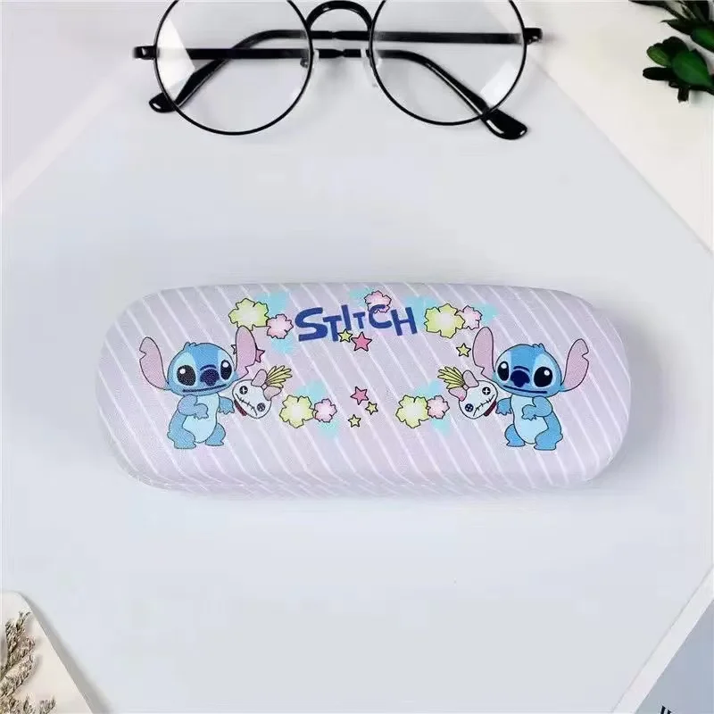 Disney Cartoon Lilo and Stitch Glasses Case Anime Princess Series Pattern Hard Shell Protective Case Glasses Box for Children image 3