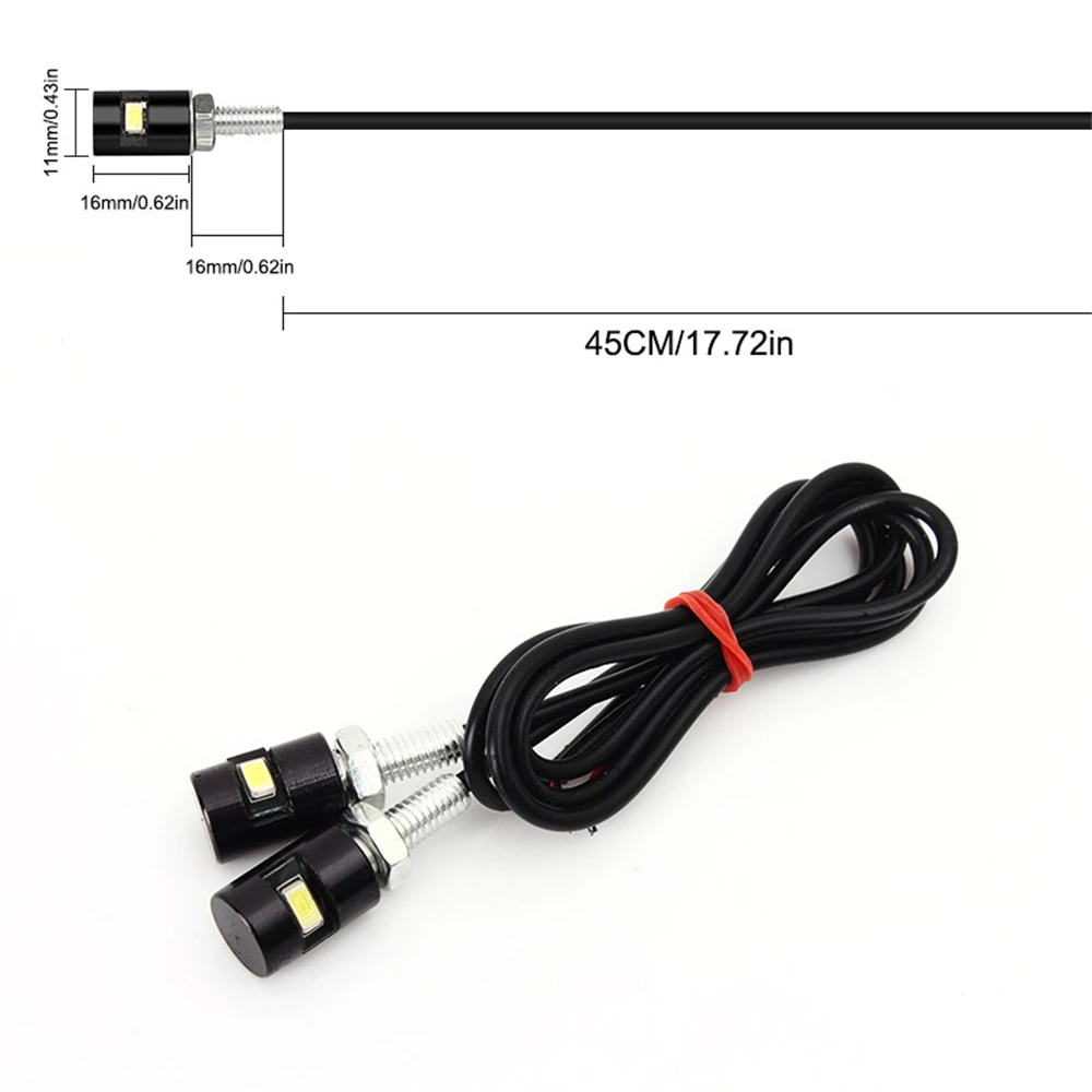 ไฟหมายเลขป้ายทะเบียนรถรถจักรยานยนต์รถยนต์2ชิ้น12V LED 5630 SMD สกรูหน้าหางอัตโนมัติแหล่งกำเนิดแสงหลอดโคมไฟ