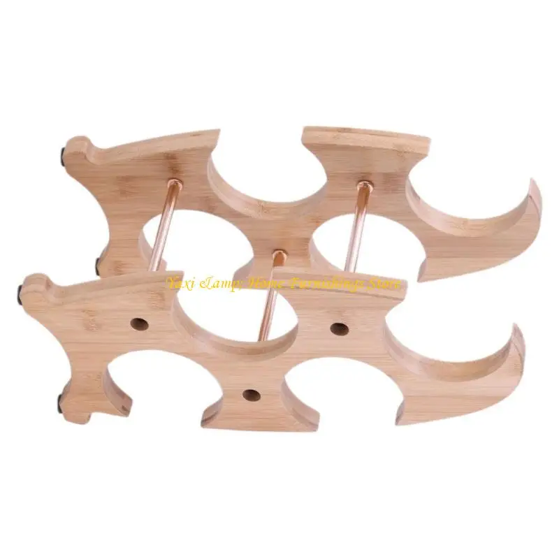 

W8EA Stable Wine Bottle Rack 4 Slots Storage Stand Holder for Dining Room Decors