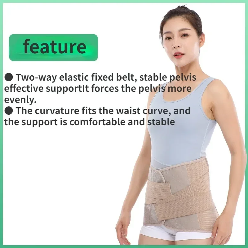 Women Pelvic Correction Belt Elastic Adjustable Postpartum Rehabilitation Strap Sacroiliac Hip Support Body Shaper Waist Trimmer