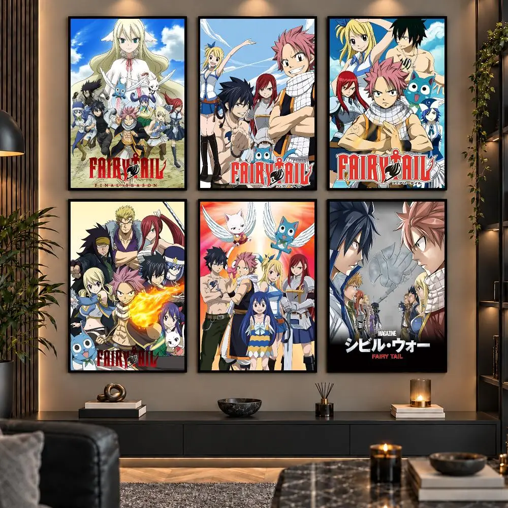 Fantasy Anime F-Fairy T-Tail Painting Calligraphy Canvas Poster Wall Art Prints for Living Room Bedroom Home Decor Gift