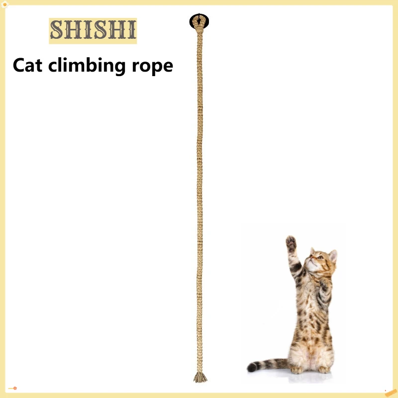

3M Wall-nail style Cat Scratching Rope with Hook- Durable & Scratch-Resistant Cat Claw Grinding Tool, Cat Scratcher Toy for Cats