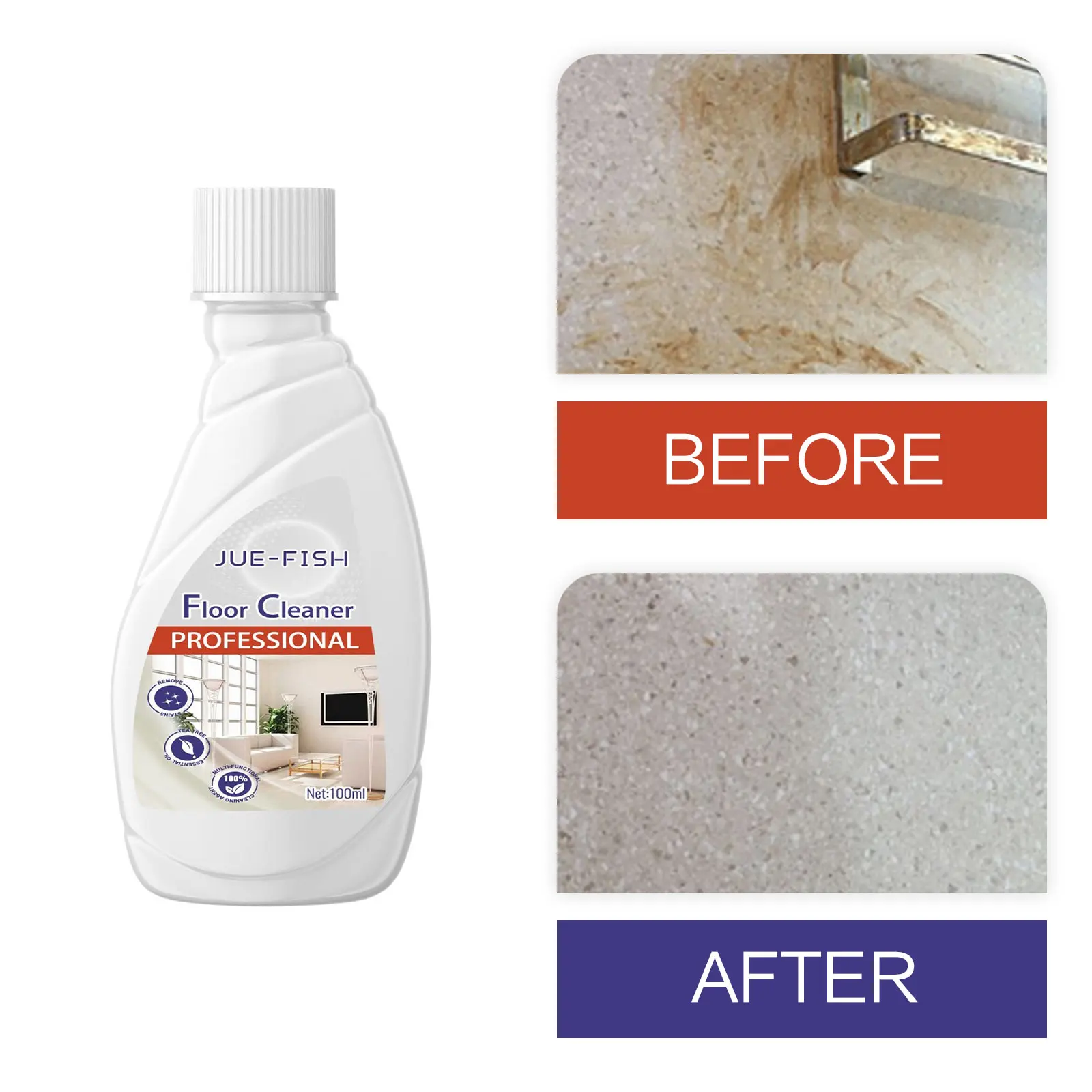 Tile Cleaner Liquid Tile Dirt Brighten Cleaning Floor Strong Stain Removal Wooden Floor Scratch Polishing Floor Cleaner Solution