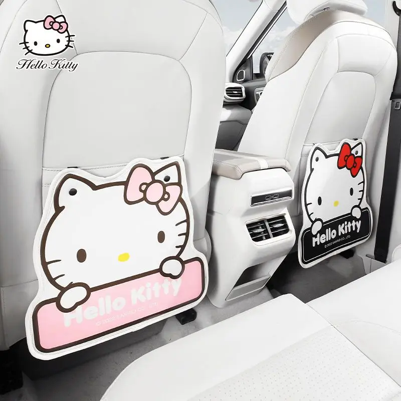 

Kawaii Hello Kitty Car Anti Kick Pad Anime Sanrio Cartoon Cute Fashion Sturdy Universal Rear Seat Back Anti Dirty Protective Pad