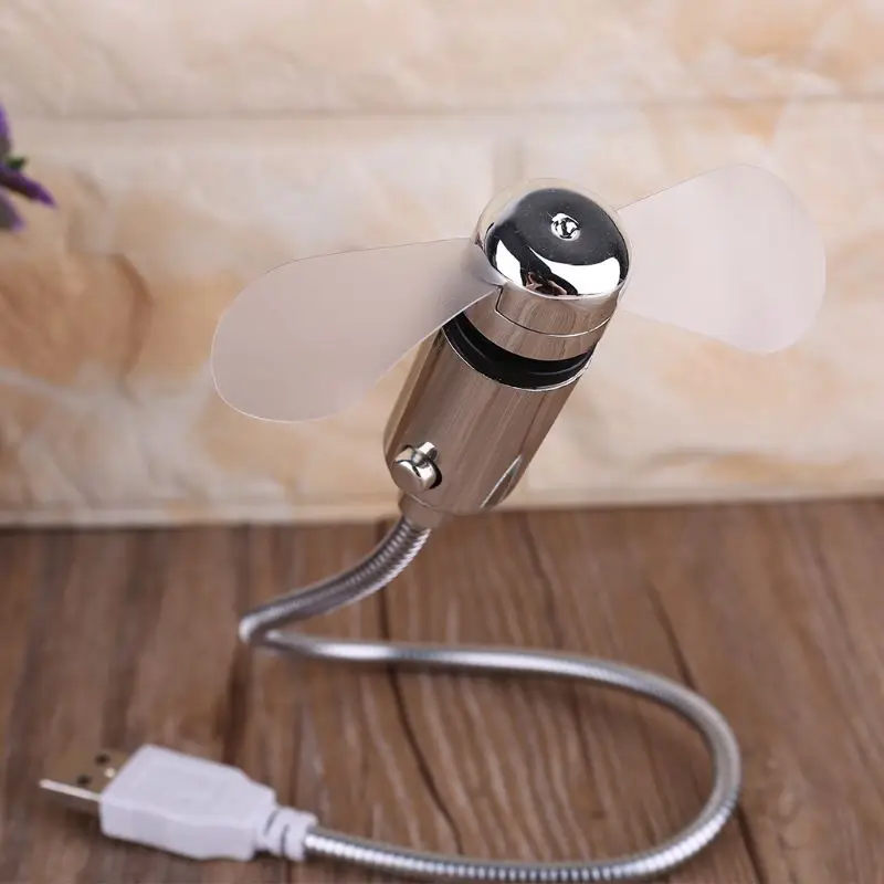 USB-Powered Portable Mobile USB Fan Mini Gooseneck Fan For Laptop Office Home Travel (1 PACK)