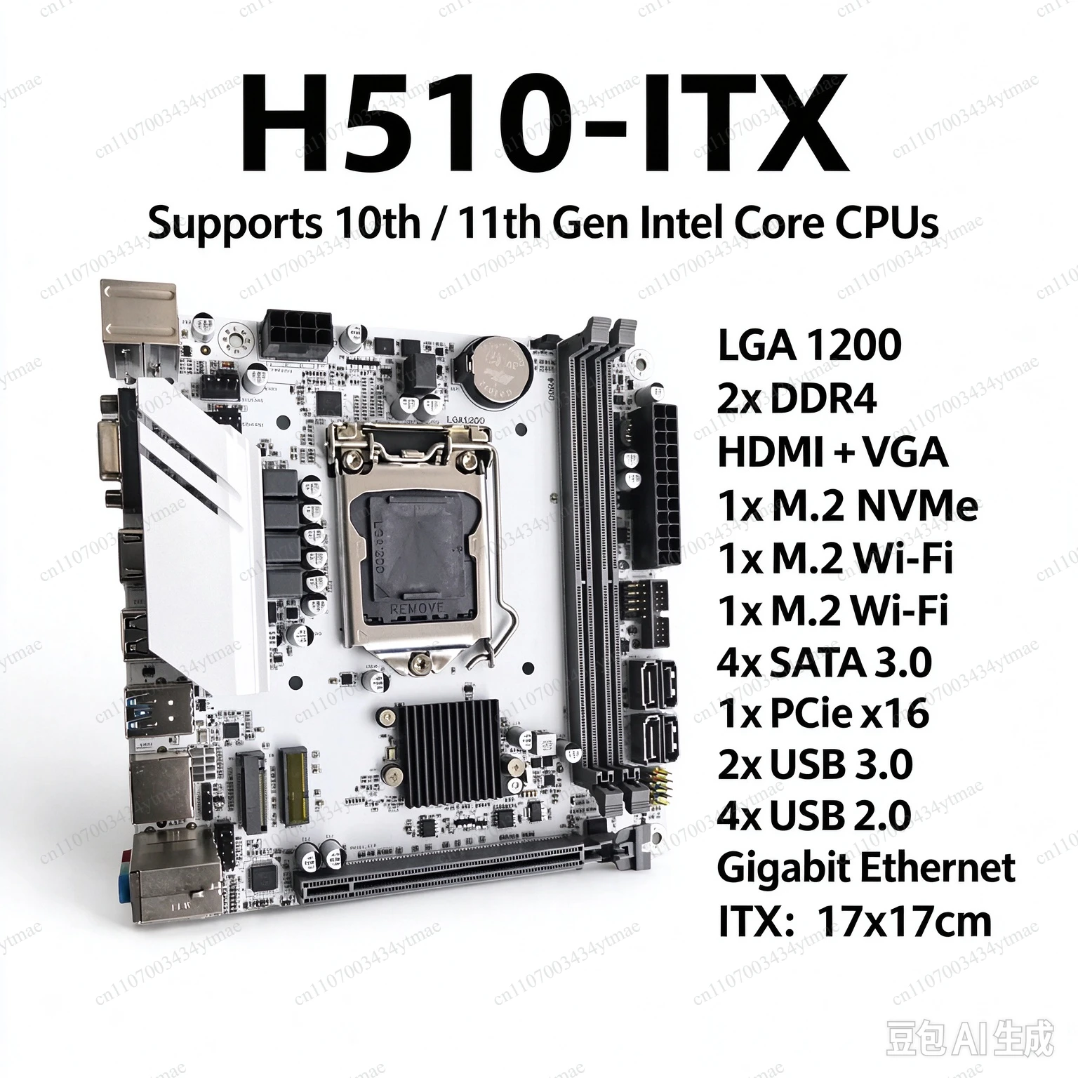 B75 B85 H310 H510 H61S H81S Mini ITX Desktop Motherboard With M.2 Slot - view 5