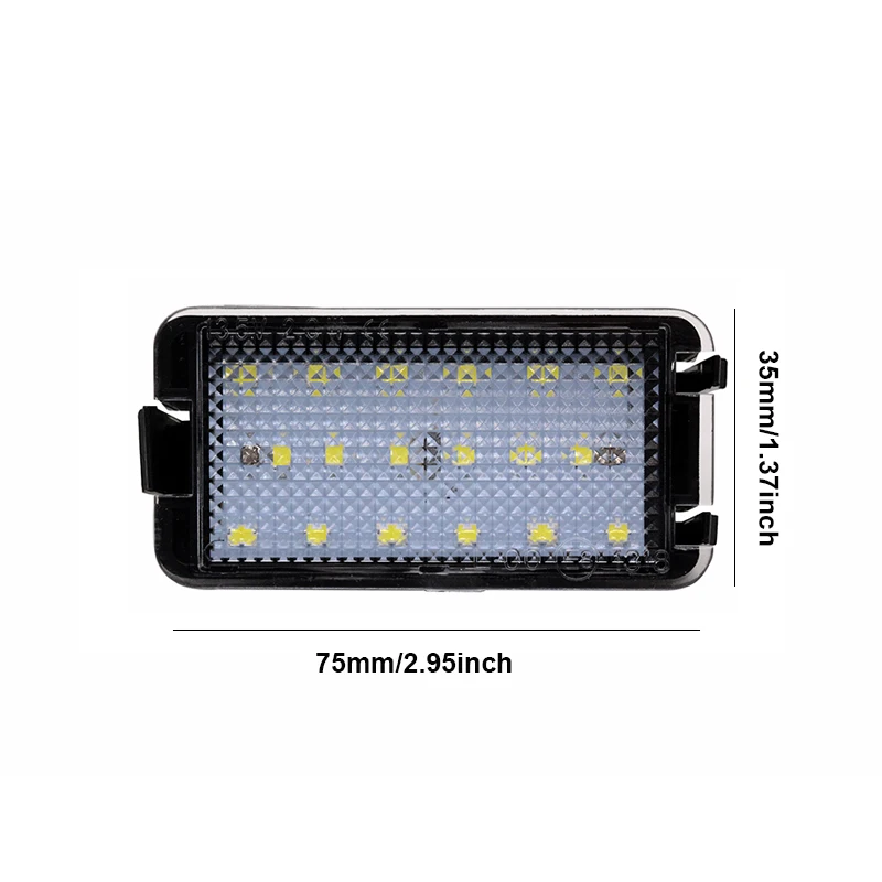 2Pcs/set Car LED License Plate Number Light for Seat Altea Ibiza Arosa Cordoba Toledo Leon with Canbus Controller Car Styling