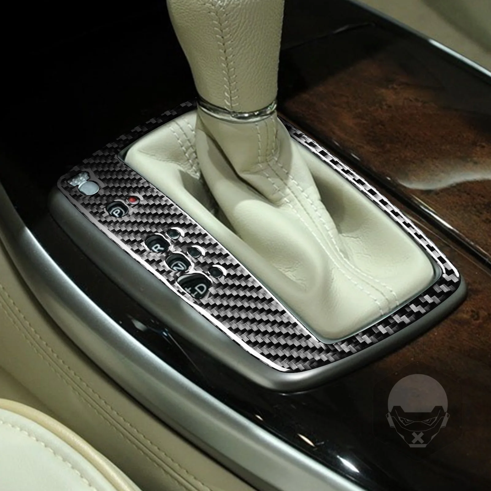Real Carbon Fiber Car Accessories Gear Shift Panel Decorative Trim Cover Soft Sticker For Infiniti JX 2013 QX60 2014 2015 2016