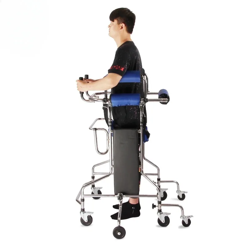 Adult Walker Walking Aid For The Elderly Stroke Hemiplegia Rehabilitation Training Equipment Assisted Walking Stand Eight Wheels